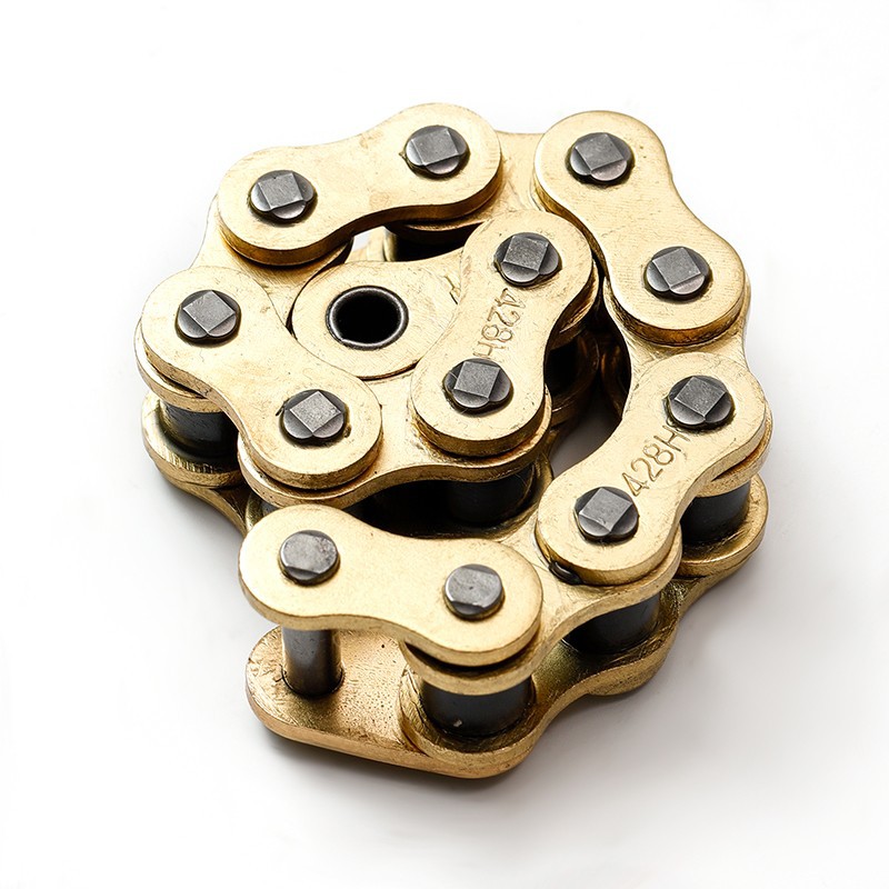 Motorcycle chain 428H golden plate